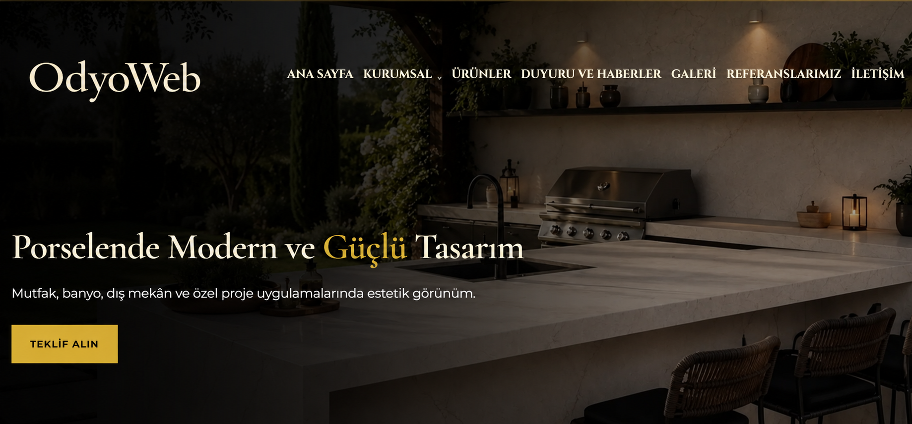 OdyoWeb kurumsal web sitesi tema önizlemesi